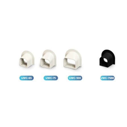 อุปกรณ์ฝาครอบเพดาน รางครอบท่อแอร์ UWC-75BK (75 มม.) WALL CAP UPC UPVC DUCT LINER_2